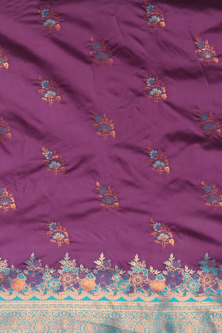 Purple Banarasi Silk Saree_Kumari Sarees
