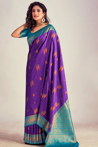 PURPLE SOFT SILK SAREE