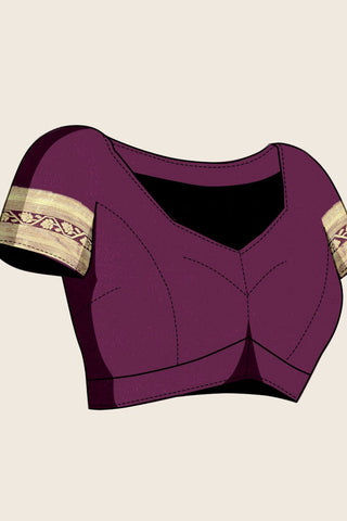 Purple Georgette Silk Saree