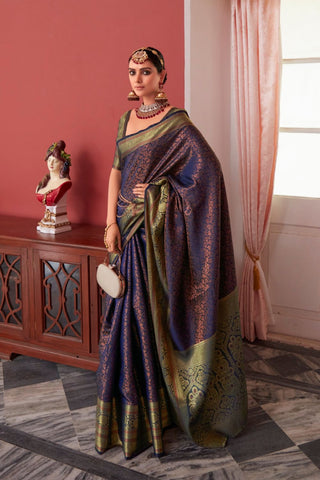 PURPLE SOFT KANJEEVARAM SILK SAREES