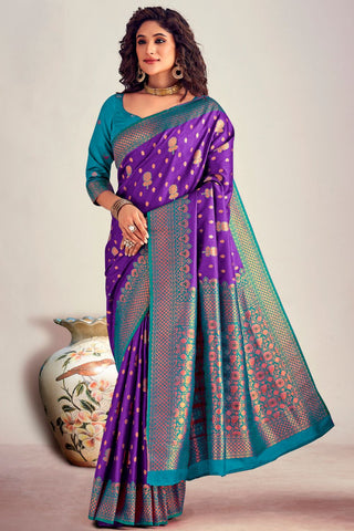 PURPLE SOFT SILK SAREE