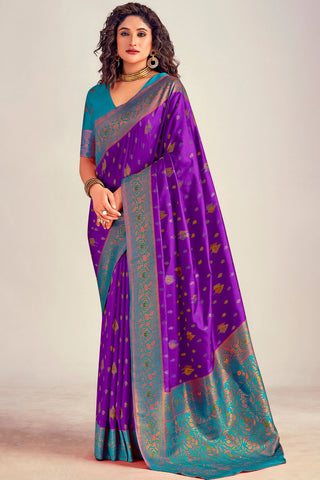 PURPLE SOFT SILK SAREE