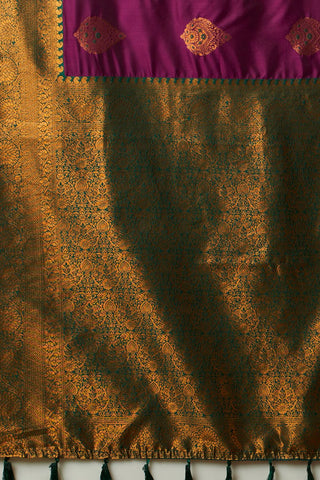 Purple Banarasi Silk Saree_Kumari Sarees