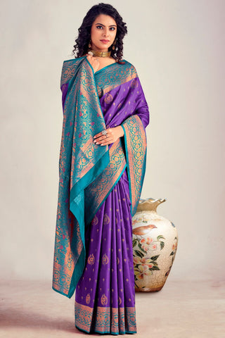 PURPLE SOFT SILK SAREE