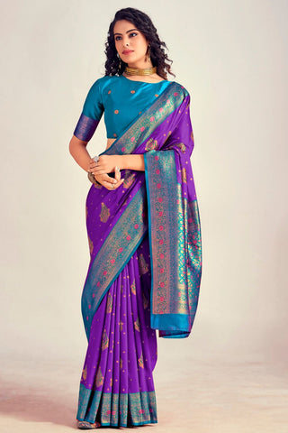 PURPLE SOFT SILK SAREE