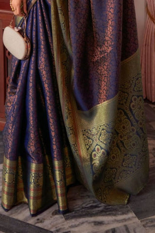 PURPLE SOFT KANJEEVARAM SILK SAREES