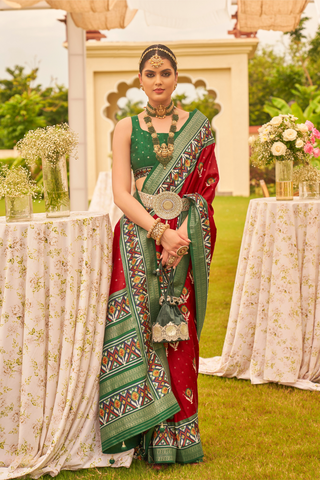 RED BANARASI PATOLA SILK SAREE