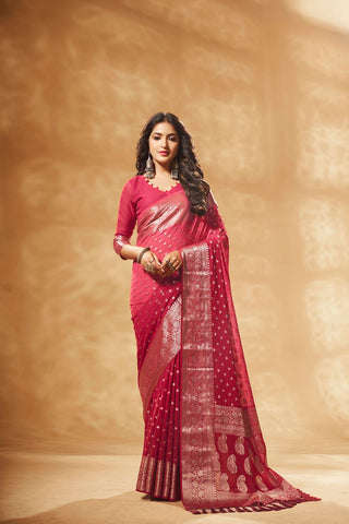 Red Georgette Saree_Kumari Sarees