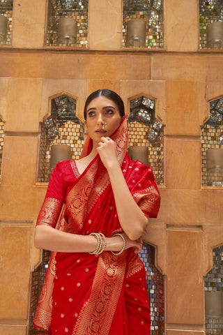 Red Pure Kanjeevaram Silk Saree