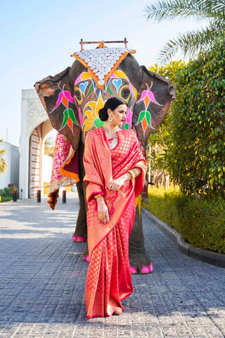 RED KANJEEVARAM HANDLOOM SILK SAREE 