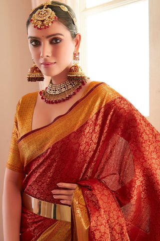 RED SOFT KANJEEVARAM SILK SAREES