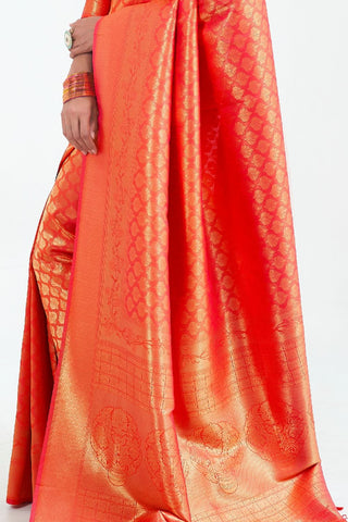 RED KANJEEVARAM HANDLOOM SILK SAREE 