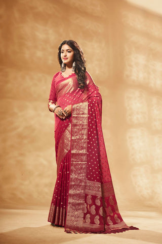 Red Georgette Saree_Kumari Sarees