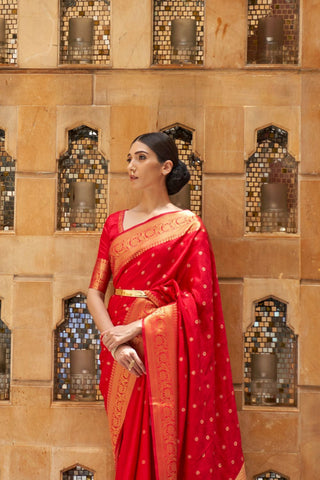 Red Pure Kanjeevaram Silk Saree