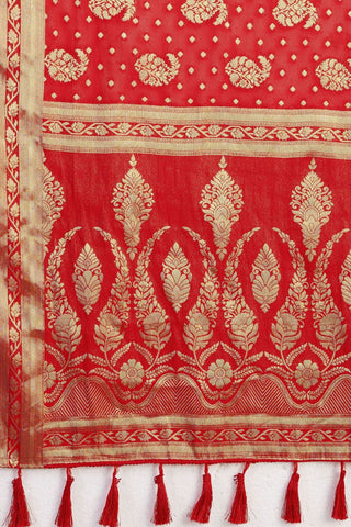 Red Georgette Silk Saree_Kumari Sarees
