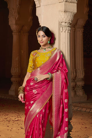 Red Pure Satin Fancy Saree