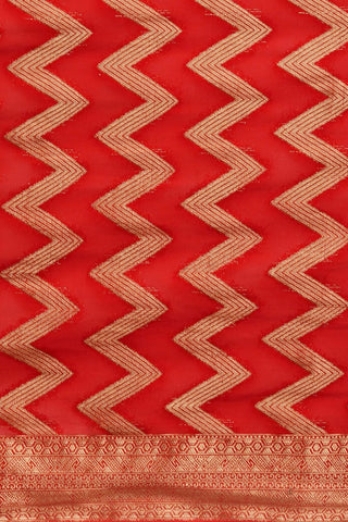 Red Georgette Silk Saree_Kumari Sarees