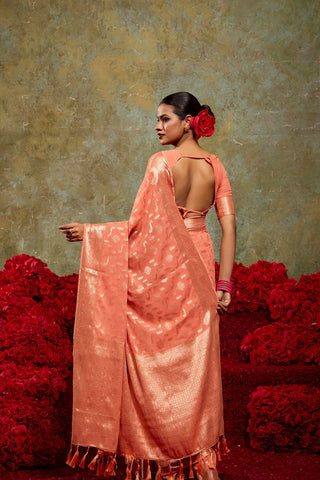 Red Georgette Silk Saree_umari Sarees