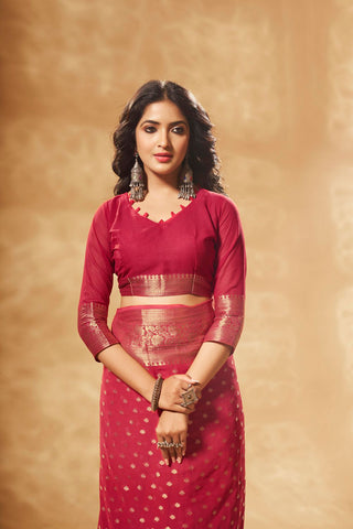 Red Georgette Saree_Kumari Sarees
