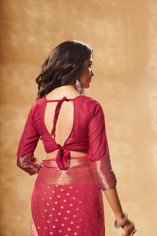 Red Georgette Saree_Kumari Sarees