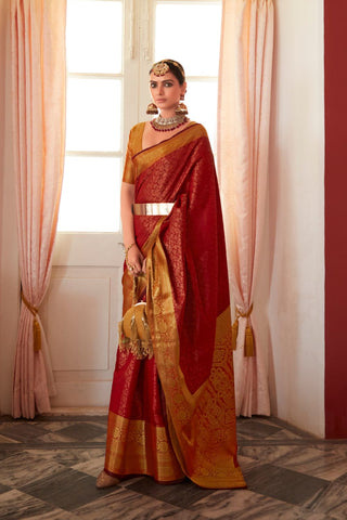 RED SOFT KANJEEVARAM SILK SAREES