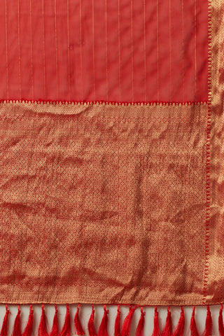 Red Chiffon Silk Saree_Kumari Sarees