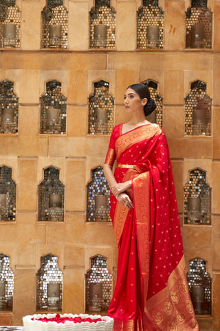 Red Pure Kanjeevaram Silk Saree