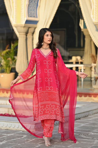 Red Soft Chinnor Silk Embroidered Kurta Set_Kumari Sarees