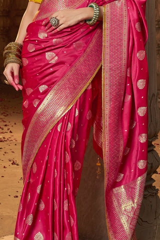 Red Pure Satin Fancy Saree