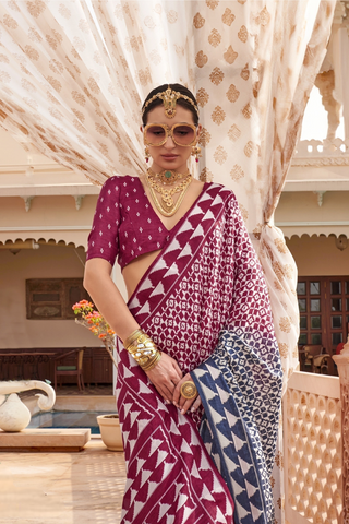 Red Patola Silk Saree