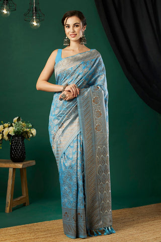 Green Soft Linen Cotton Saree_Kumari Sarees