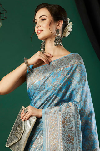 Green Soft Linen Cotton Saree_Kumari Sarees