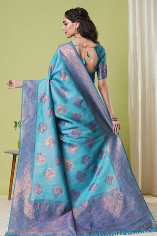 Yellow Banarasi Silk Saree_Kumari Sarees