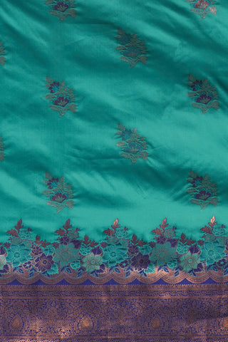 Teal Green Banarasi Silk Saree_Kumari Sarees