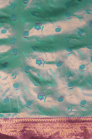 Teal Green Banarasi Silk Saree_Kumari Sarees
