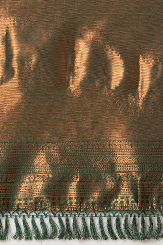 Yellow & Green Banarasi Silk Saree_Kumari Sarees