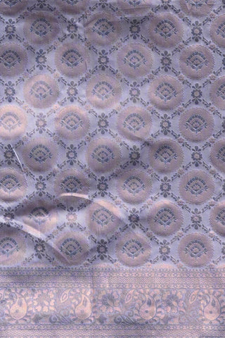 Grey Banarasi Silk Saree_Kumari Sarees