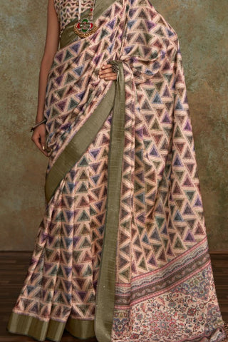 Pink Handloom With Sequence Weaving In Body Saree_Kumari Sarees