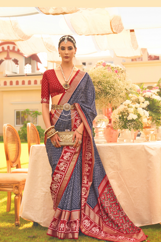 Multi Colour Banarasi Patola Silk Saree