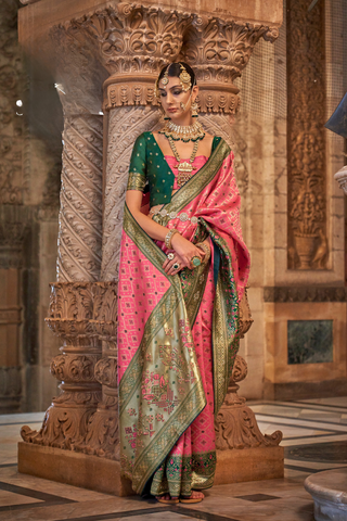 Multi Colour Banarasi Patola Silk Saree