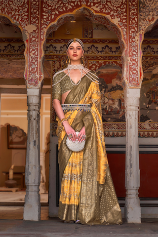 YELLOW BANARASI PATOLA SILK SAREE