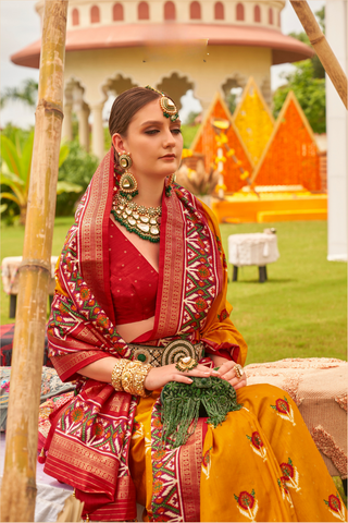 YELLOW BANARASI PATOLA SILK SAREE