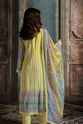 Yellow Pure Muslin Embroidery Kurta Set