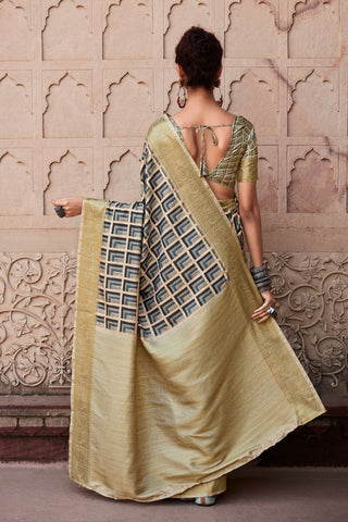 Yellow Pure Handloom Silk Saree