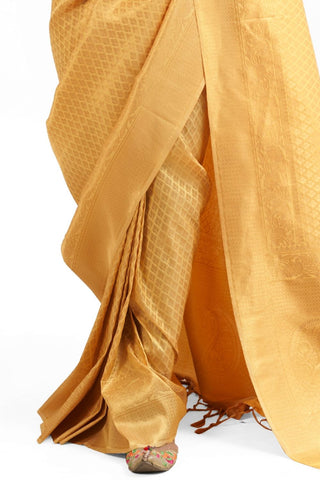 YELLOW KANJEEVARAM HANDLOOM SILK SAREE 