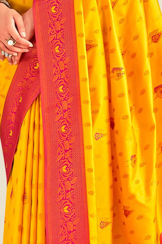 Yellow Soft Silk Saree