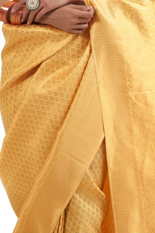 YELLOW KANJEEVARAM HANDLOOM SILK SAREE 