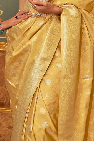 YELLOW KANJEEVARAM HANDLOOM SILK SAREE