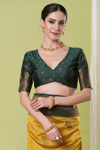Yellow Banarasi Silk Saree _Kumari Sarees