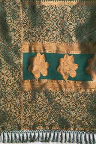 Yellow Banarasi Silk Saree